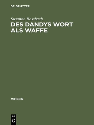 cover image of Des Dandys Wort als Waffe